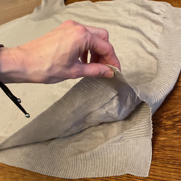 SAVVI C9 SM/MD Tan Turtle Neck Poncho Sweater - Picture 7 of 9